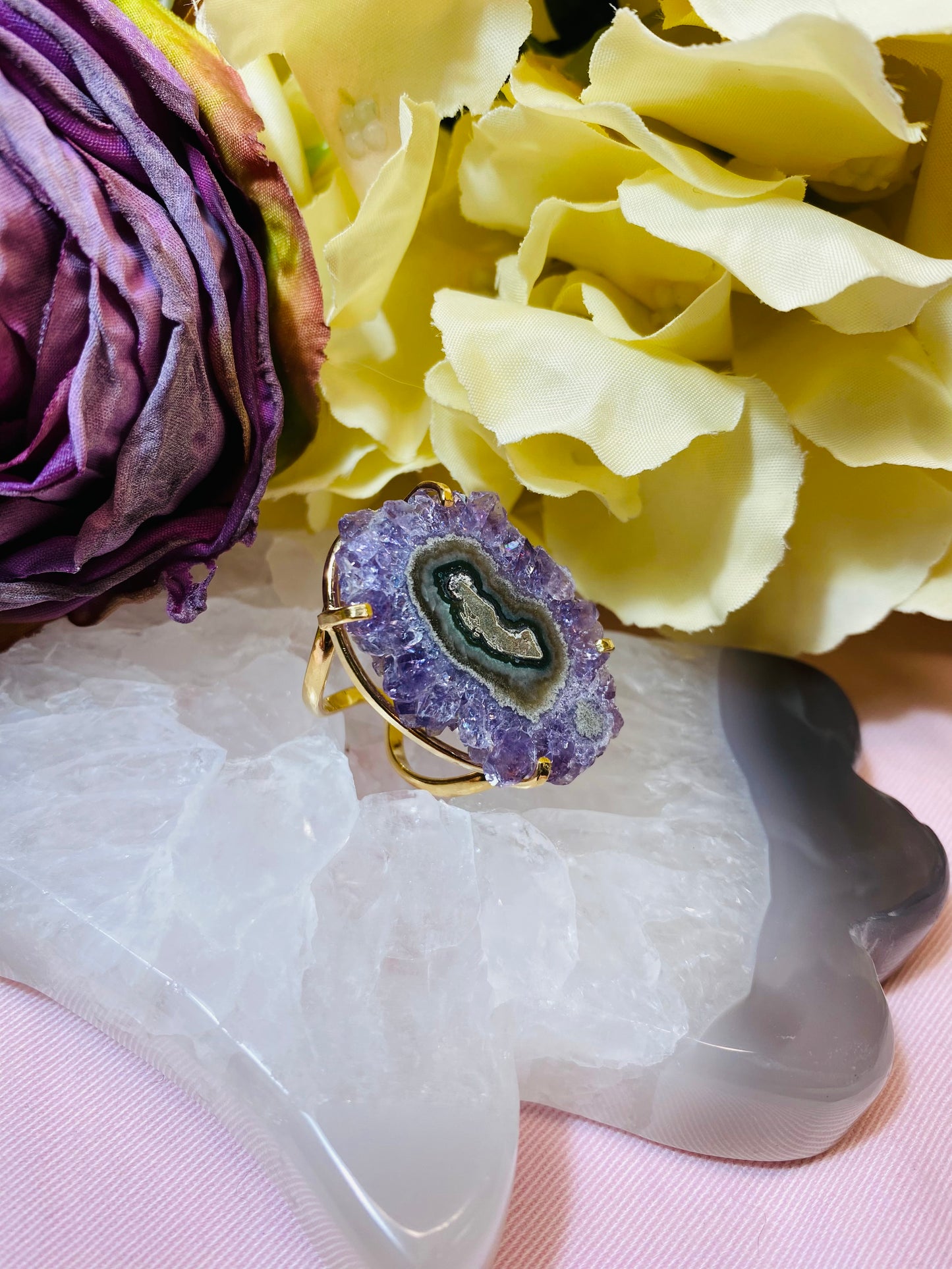 Bague Stalactite Améthyste