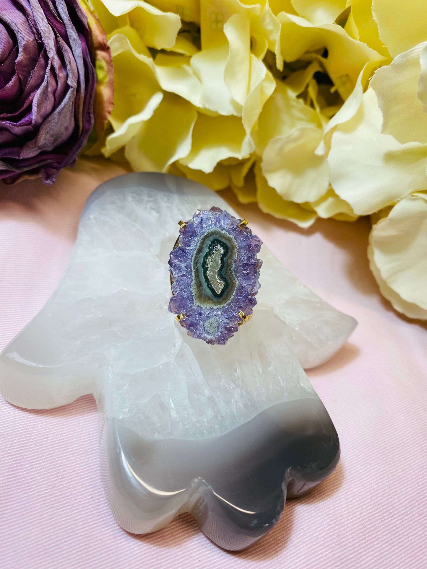 Bague Stalactite Améthyste