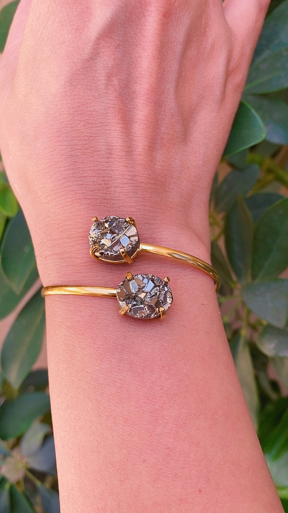 Bracelet Pyrite Dual | Bijou Réussite, Abondance et Protection